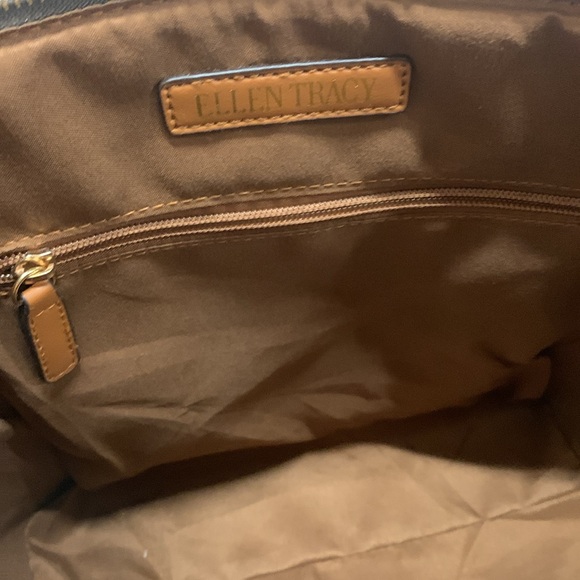 NWT ELLEN TRACY SIGNATURE PRINT SATCHEL - Picture 2 of 4
